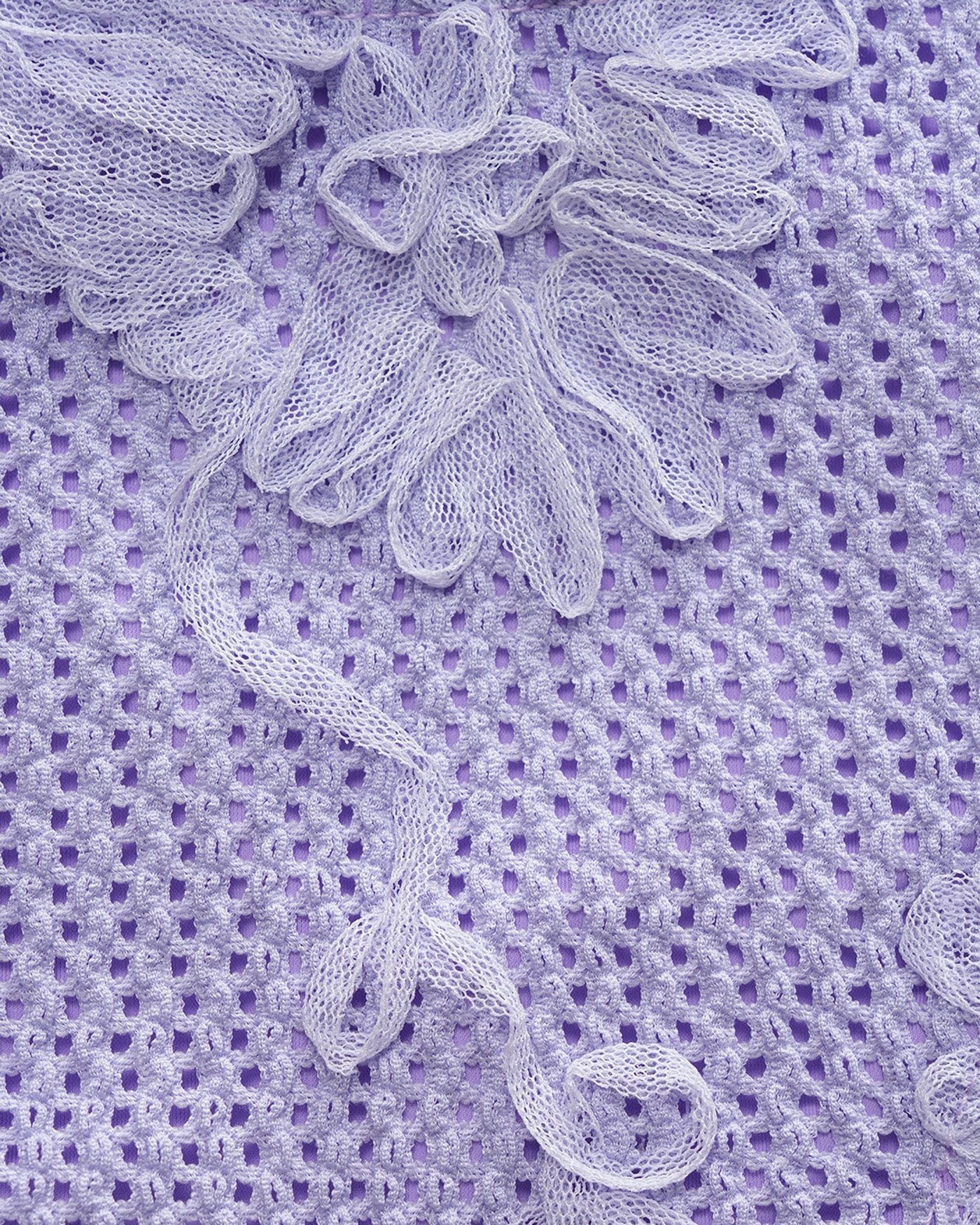 Purple Jacquard Halter Bikini Set