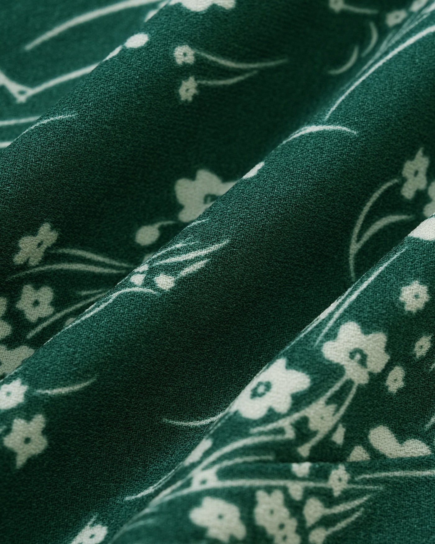 Green V Neck Floral Tunic Midi Dress