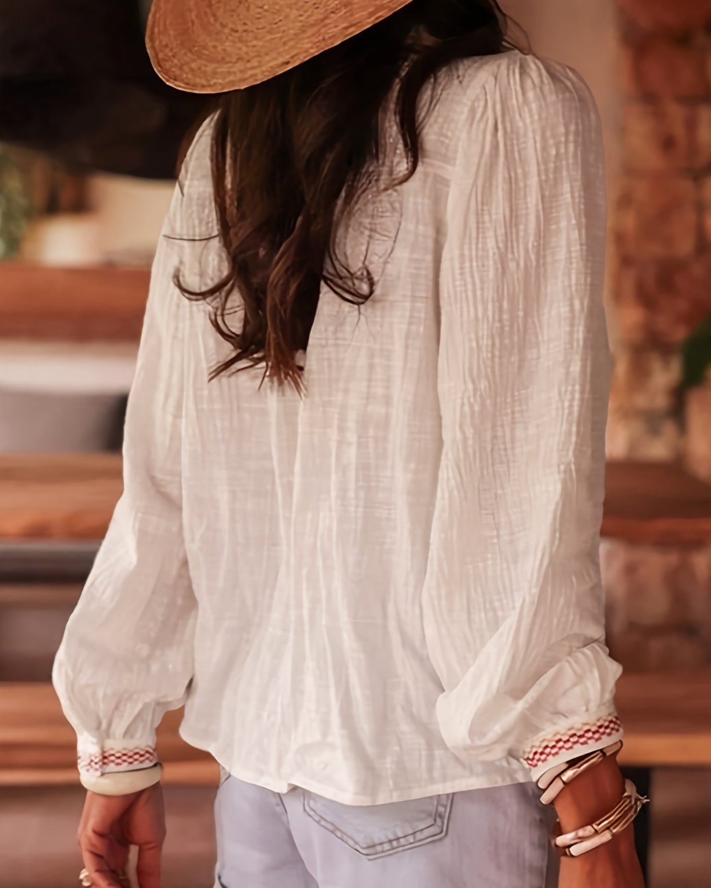 White Ruffled Button Shirt