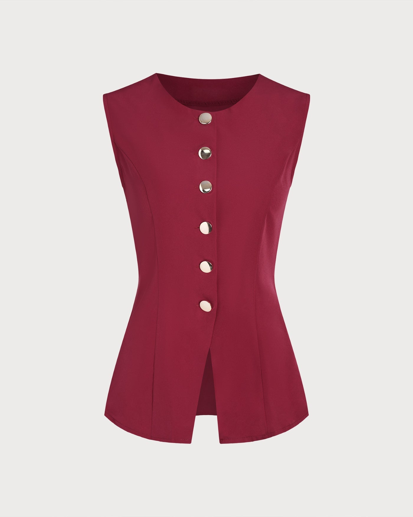 Red Single Breasted Vest